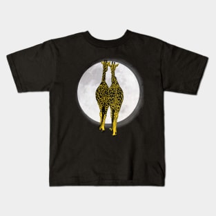 The two Giraffes and the Moon Kids T-Shirt